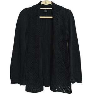89th &‎ Madison Small black crochet cardigan